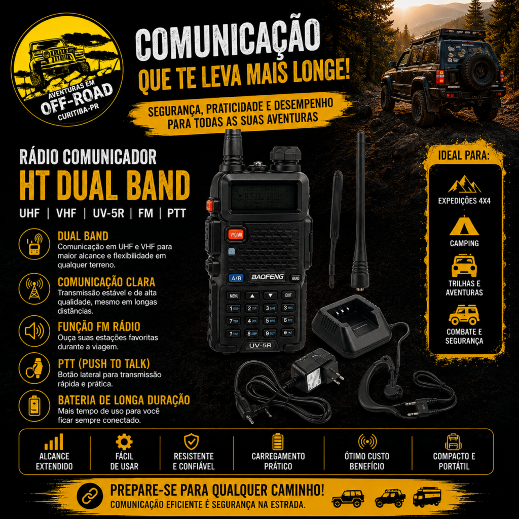 Rádio Comunicador – BAOFENG 5R