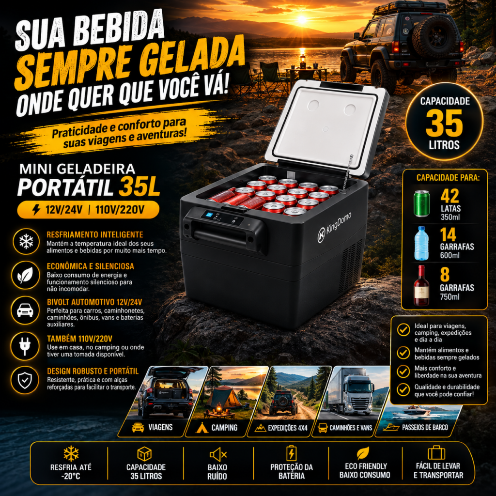 Geladeira portátil de 35L